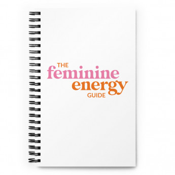 Feminine Energy Guide Pink and Orange Spiral Notebook