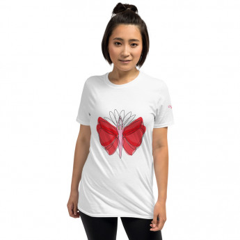 Red Butterfly 3 Print Unisex T-Shirt