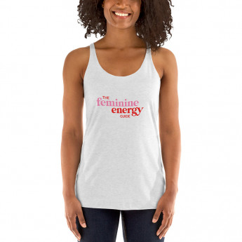 Feminine Energy Guide Red and Pink Women's Racerback Tank