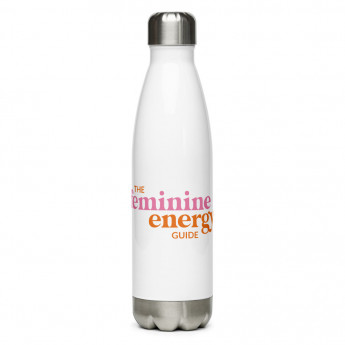 Feminine Energy Guide Pink and Orange Stainless Steel Water Bottle