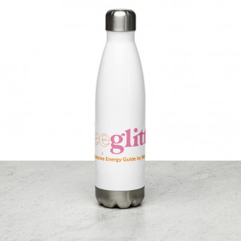 #peeglitter Pink and Orange Print with FB Stainless Steel Water Bottle